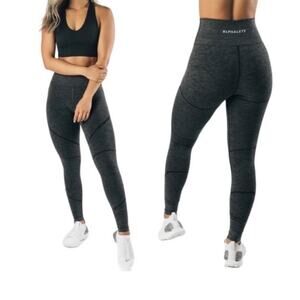 Alphalete High Compression Mid Rise Pump Charcoal Active Leggings, Women’s XS